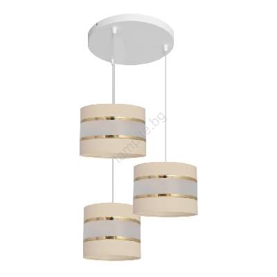 Висящ полилей HELEN 3xE27/15W/230V кремав (HE1068)