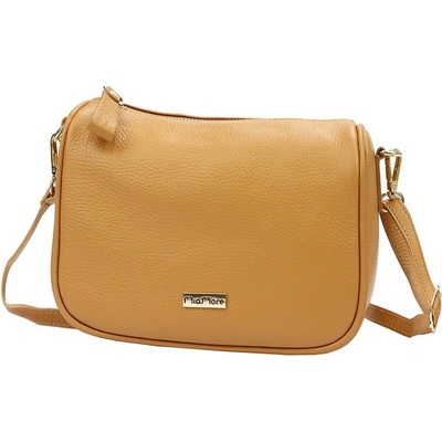 MiaMore malá kožená crossbody kabelka no. 003 hnědá