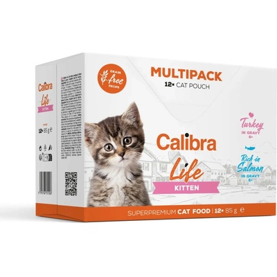 CALIBRA Cat Life pouches Kitten Multipack Box 12 x 85 g