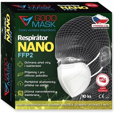 GOOD MASK Český respirátor FFP2 GM2 nano 10 ks