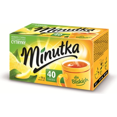 MOKATE Minutka Černý čaj aromatizovaný s citrónovou příchutí 56 g