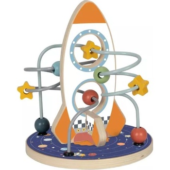 Tooky Toy Туки Той: Дървена писта за ракета с топчета (tp058)