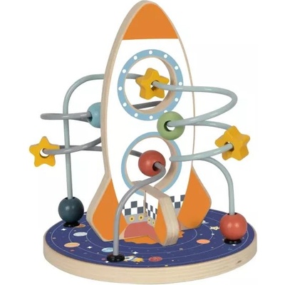 Tooky Toy Туки Той: Дървена писта за ракета с топчета (tp058)