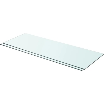 vidaXL Рафтове, 2 бр, панели прозрачно стъкло, 80x30 см (3051576)