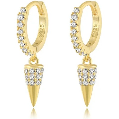 Majya stříbrné náušnice ANNA pozlacené 10387