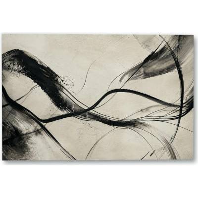 Plakát – Černé linie v pohybu 135 × 90 cm Bez rámu Ne Bez rámu
