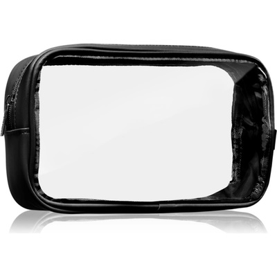Notino Travel Collection transparentná kozmetická taštička S black