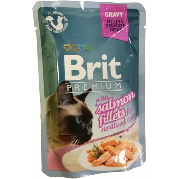 Brit Premium Sterilised Cat Delicate Fillets in Gravy with Salmon 85 g