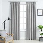 Pure Line Home Плътни завеси в цвят сив с перделък, 2 бр. , 140 x 225 см - zalegloto - 57,89 лв