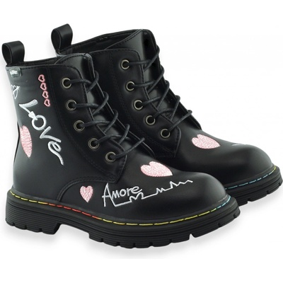 Befado dětské podzimní kozačky Glany pro dívku 169X019 černé