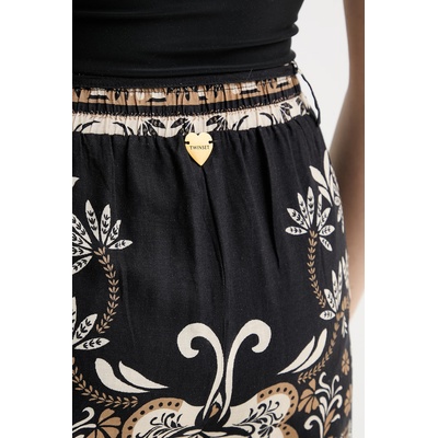 Twinset къс панталон дамски с лен (261LB2NBB)