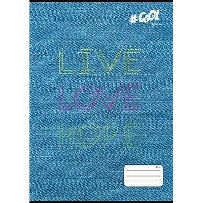 COOL BY VICTORIA Sešit Live love hope 87 32 A4 čtverečkovaný