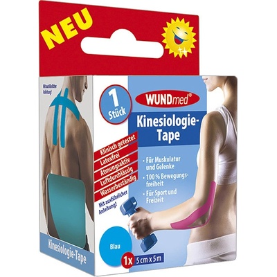 WUNDmed kinesiologická tejpovací páska modrá 5 m x 5 cm