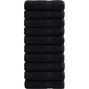 vidaXL Премиум кърпи за баня SOLUND 10 бр черни 70x140 см 600 gsm (137430)