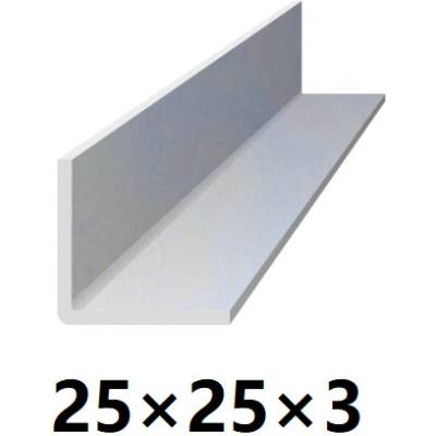 Ocelová tyč tvaru L 25x25x3 (L-profil), bez povrchové úpravy 3 m (J-L25x25x3-3)