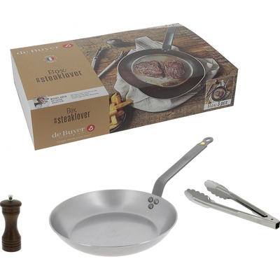 De Buyer MINERAL B ocelová pánev 26 cm SET