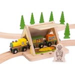 Bigjigs Toys Детска играчка Bigjigs - Дървена палатка, сафари (BJT282) - ozone