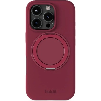 Holdit Гръб Holdit Silicone MagSafe Stand за iPhone 16 Pro - Red Velvet