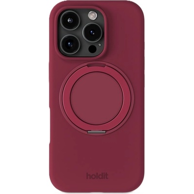 Holdit Гръб Holdit Silicone MagSafe Stand за iPhone 16 Pro - Red Velvet
