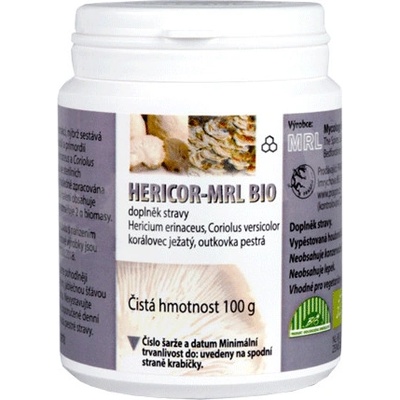 MRL Hericor BIO coriolus + hericium prášok 100 g