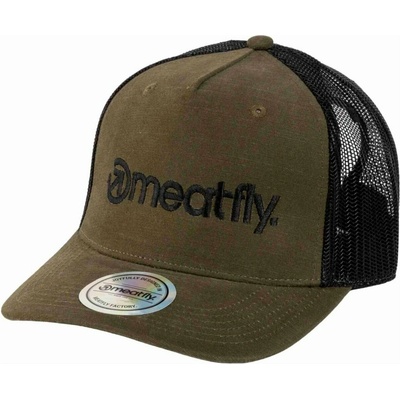 Meatfly шапка с козирка Shaun Trucker Army / Camo Logo | Черна | Размер Meatfly | Cheren | МЪЖЕ | ЕДИН РАЗМЕР