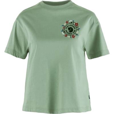 Fjällräven Дамска тениска Fjällräven Women's Fjällblomster Logo T-Shirt - Misty Green - размер XL (916-6338-0315)