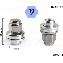 Kolová matice M12x1,5 zavřená, plochá podložka, JAGUAR, klíč 19, DJAG-OE, výška 39