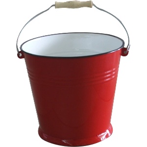 Румънски емайл РЯ-Кофа 8.5lt. ЧЕРВЕНА (108A/26) (016038)