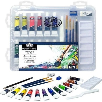 Sada akrylových farieb Essentials v kufríku 21 dielna