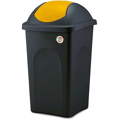 Stefanplast mULTIPAT 60 l štvorcový kôš B/W veko PH