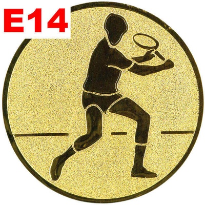Emblém E14 TENISTA umístění na sportovní pohár nebo medaili 25 mm