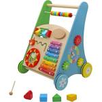 Ginger Home Детска Дървена Проходилка GINGER HOME с Активности, Ксилофон и Сортер, 35.1x31.3x46 см - bebetabg Проходилка