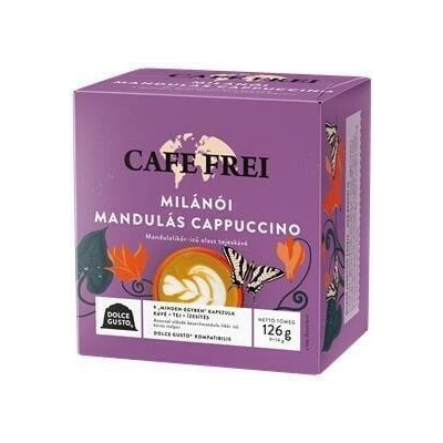 CAFE FREI Kávové kapsle Milanese almond cappuccino kompatibilní s Dolce Gusto 9 ks