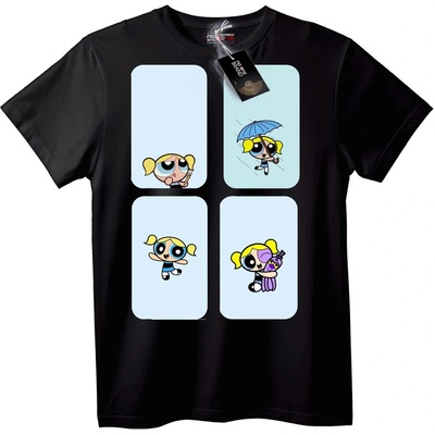 NOONEBRAND Тениска с Powerpuff Girls Bubbles - 2XL, White