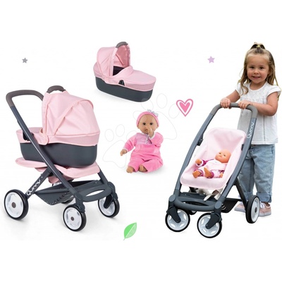 Smoby Set trojkombinace Powder Pink 3in1 Maxi Cosi & Quinny s panenkou Corolle 30 cm