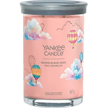 Image 1 of Yankee Candle Watercolour Skies голяма чаша с надпис 567 гр