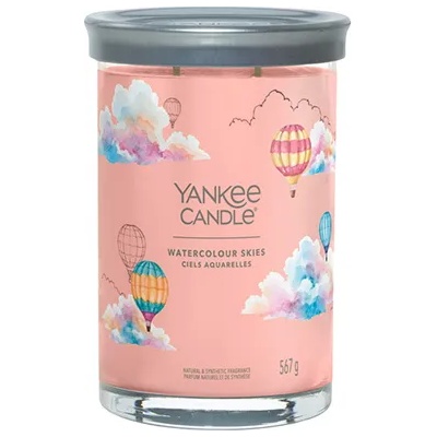 Yankee Candle Watercolour Skies голяма чаша с надпис 567 гр