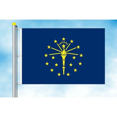 LIBEA, s.r.o. Indiana vlajka Rozměr: 30×45 cm, Uchycení: Karabiny na stožár