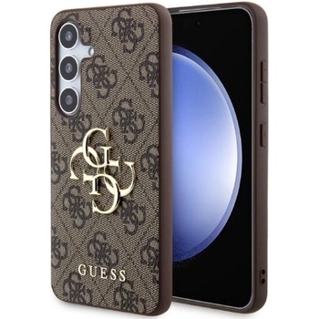 GUESS Предпазен калъф Guess PU 4G Metal Logo за Samsung S24, кафяв
