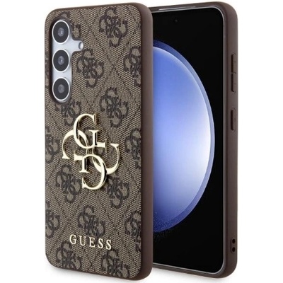 GUESS Предпазен калъф Guess PU 4G Metal Logo за Samsung S24, кафяв
