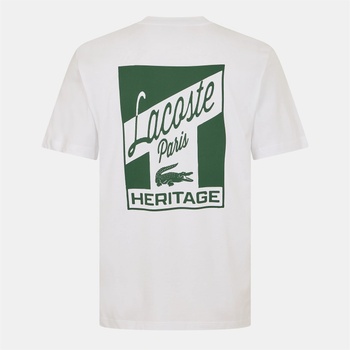 Lacoste Тениска Lacoste Men's Graphic Regular Fit T-Shirt - White 001