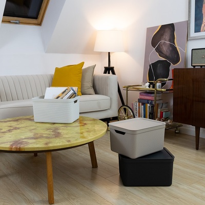 Rotho Úložný box Jive Deco 16 l antracit