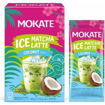 Mokate Ice Matcha Latte Coconut 6 x 14 g