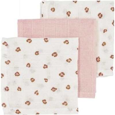 Meyco Mušelínová plena-žínka 3 ks Mini panther soft pink