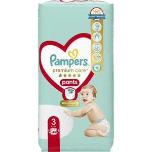 Pampers Бебешки пелени гащи Pampers - Premium Care 3, 48 броя (10635)