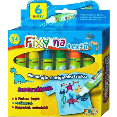 Creatoys Fixy na textil 6 barev