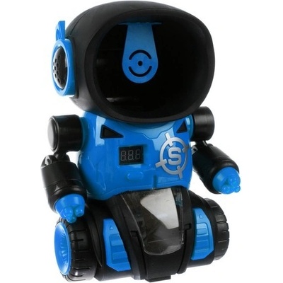 Kruzzel 23171 Strieľajúca hra robot 2 pištole na penové loptičky a terč v tvare robota modrá