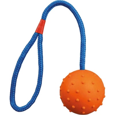 Trixie PES MÍČ HRBOLATÝ NA ŠŇŮRCE 6 CM/30 CM