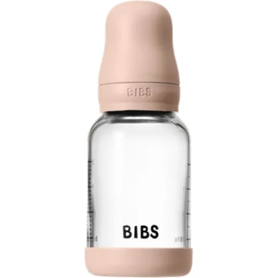 BIBS Стъклена бебешка бутилка Bibs - С каучуков биберон, 120 ml, Blush (5019244)