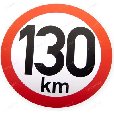 Samolepka rychlost 130 km, průměr 150 mm